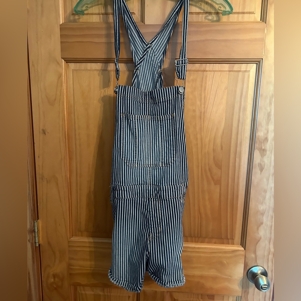 Striped overalls